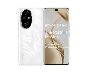 HONOR 200 Pro Smartphone, 5G Mobile Phone, 6.78 inch, 5200 mAh 100W fast charging, Triple 50MP Studio-level Portrait Camera, ultra-thin 8.2mm, eye protection screen, Full-scenario NFC, Moonlight White