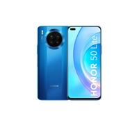 HONOR 50 Lite Unlocked Smartphone - 128GB Mobile Phone, 6GB RAM, Dual SIM, 64MP Quad Camera, 6.67" Screen, SuperCharge 66W, Snapdragon SDM662, NFC - Blue