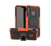 Honor 8X Case, Claelech Dual Layer Shockproof Protective Case with Kickstand Bracket Heavy Duty Hybrid Cover for Huawei Honor 8X (Orange)