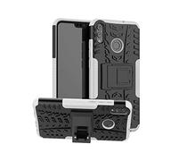 Honor 8X Case, Claelech Dual Layer Shockproof Protective Case with Kickstand Bracket Heavy Duty Hybrid Cover for Huawei Honor 8X (White)