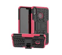 Honor 8X Case, Claelech Dual Layer Shockproof Protective Case with Kickstand Bracket Heavy Duty Hybrid Cover for Huawei Honor 8X (Rose)