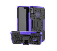 Honor 8X Case, Claelech Dual Layer Shockproof Protective Case with Kickstand Bracket Heavy Duty Hybrid Cover for Huawei Honor 8X (Purple)