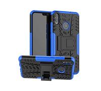Honor 8X Case, Claelech Dual Layer Shockproof Protective Case with Kickstand Bracket Heavy Duty Hybrid Cover for Huawei Honor 8X (Blue)