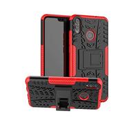 Honor 8X Case, Claelech Dual Layer Shockproof Protective Case with Kickstand Bracket Heavy Duty Hybrid Cover for Huawei Honor 8X (Red)