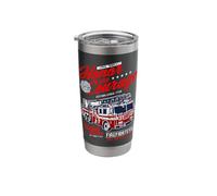 Honor and Courage Firefighter Fire Dept. Fire Truck Design Stainless Steel Insulated Tumbler