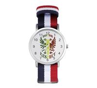 Honor and Respect Senegal Flag Classic Braided Strap Watches for Women Trendy Quartz Watch