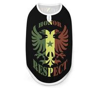 Honor And Respect Senegal Flag Cute Dog Shirt Sleeveless Soft Breathable Pet Apparel Tank Top Summer Cool S
