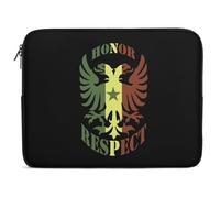 Honor And Respect Senegal Flag Trendy Laptop Sleeve for Unisex Adult Multi Size Computer Protective Bags Cases 13inch