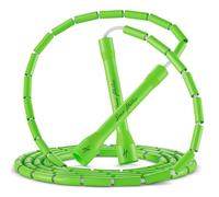 Honor Athletics 2.0 Beaded Jump Rope - Adjustable with Unbreakable Handles & Shatterproof Beads for Enhanced Fitness Training, Neon Green