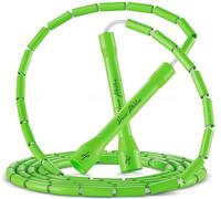 Honor Athletics 2.0 Beaded Jump Rope - Adjustable with Unbreakable Handles & Shatterproof Beads for Enhanced Fitness Training (Neon Green)