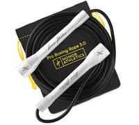 Honor Athletics | Pro Boxing Rope 3.0 | 5.3mm Jump Rope Indoor/Outdoor Adjustable For Boxing | Ultra-Durable, Non-Kinking TPU-PVC blend | Adjustable | Skipping Rope (White Handles/Black Cord)