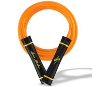 Honor Athletics - WEIGHTED 1.1lb HEAVY Jump Rope for High-Intensity and Strength Training - Adjustable 10ft PVC Rope Ergonomic Grip, Ball Bearing, for Boxing, CrossFit, Muay Thai, MMA (Neon Orange)