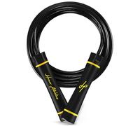 Honor Athletics - WEIGHTED 1.1lb HEAVY Jump Rope for High-Intensity and Strength Training - Adjustable 10ft PVC Rope Ergonomic Grip, Ball Bearing, Ideal for Boxing, CrossFit, Muay Thai, MMA (Black)