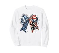 Honor Brave 250 Years Freedom Patriotic Bow Sweatshirt