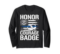 Honor Courage Badge Police Long Sleeve T-Shirt
