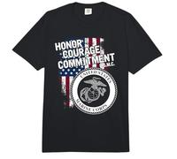 Honor Courage Commitment U.S.M.C Comfort Colors Adult Heavyweight T-Shirt
