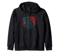 Honor Courage Country Soldier Tribute Zip Hoodie
