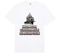 Honor Courage Sacrifice Firefighter Helmet Fireman Gift Comfort Colors Adult Heavyweight T-Shirt