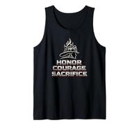 Honor Courage Sacrifice Firefighter Helmet Fireman Gift Tank Top