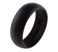 Honor Eternity Ring Men Silicone Ring Premium Grade Wedding-Bands for Active Men, Athletes, Comfortable Fit Jet Black (Jet Black, 9)