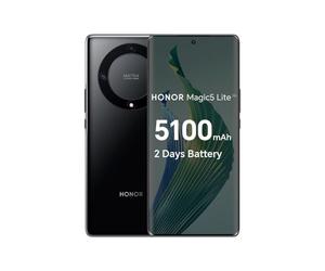 Honor Magic 5 Lite, Sim-Free and Unlocked Mobile Phones, 5G Smartphone, 6GB+128GB, 6,67” Curved AMOLED 120Hz Display, 64MP Triple Rear Camera, 5100 mAh Battery, Dual SIM, Android 12, Midnight Black