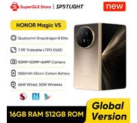 HONOR Magic V5 Global Version 5G Foldable Smartphone Snapdragon 8 Elite 7.95" LTPO OLED Display 5820mAh Battery 66W SuperCharge Ivory White