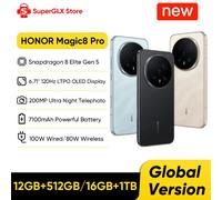 HONOR Magic8 Pro Global Version Snapdragon 8 Elite Gen 5 6.71' OLED Display 7100mAh Battery 100W SuperCharge Support ESIM NFC 16GB 1TB Black