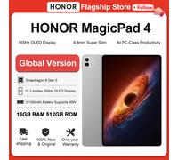 HONOR MagicPad 4 Global Version Tablet 12.3" 165Hz OLED Display 16GB+512GB Snapdragon 8 Gen 5 10100mAh 66W Fast Charge WiFi Gray