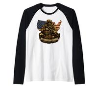Honor Our Heroes Design Patriotic Tribute Artwork Raglan Baseball Tee