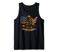 Honor Our Heroes Design Patriotic Tribute Artwork Tank Top