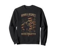 HONOR & RESPECT NEVER FORGOTTEN Military Tribute Sweatshirt