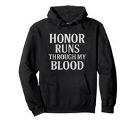 Honor Runs Through My Blood. Vintage Military Style. Pullover Hoodie