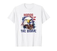 Honor The Brave American Flag Bald Eagle T-Shirt