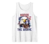 Honor The Brave American Flag Bald Eagle Tank Top