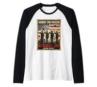 Honor The Fallen Brave Heroes Memorial Day Tribute Raglan Baseball Tee