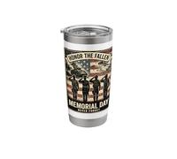 Honor The Fallen Memorial Day Never Forget Veterans Tribute Stainless Steel Insulated Tumbler