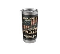 Honor The Fallen Memorial Day Never Forget Veterans Tribute Stainless Steel Insulated Tumbler
