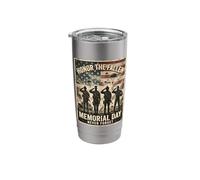 Honor The Fallen Memorial Day Never Forget Veterans Tribute Stainless Steel Insulated Tumbler