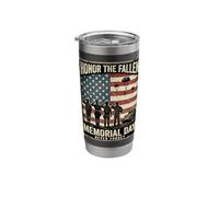 Honor The Fallen Memorial Day Never Forget Veterans Tribute Stainless Steel Insulated Tumbler