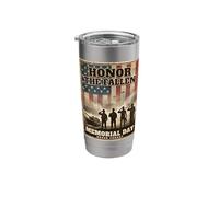 Honor The Fallen Memorial Day Never Forget Veterans Tribute Stainless Steel Insulated Tumbler
