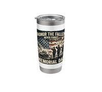 Honor The Fallen Memorial Day Never Forget Veterans Tribute Stainless Steel Insulated Tumbler