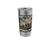 Honor The Fallen Memorial Day Never Forget Veterans Tribute Stainless Steel Insulated Tumbler
