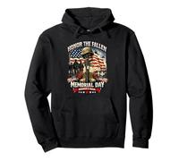 Honor The Fallen Memorial Day Patriotic Veteran Pullover Hoodie