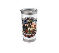 Honor The Fallen Memorial Day Patriotic Veteran Stainless Steel Insulated Tumbler