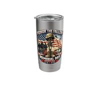 Honor The Fallen Memorial Day Patriotic Veteran Stainless Steel Insulated Tumbler