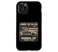 Honor The Fallen Memorial Day Veterans Never Forget US flag Case for iPhone 11 Pro