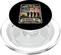 Honor The Fallen Memorial Day Veterans Never Forget US flag PopSockets PopGrip for MagSafe