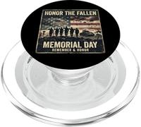 Honor The Fallen Memorial Day Veterans Never Forget US flag PopSockets PopGrip for MagSafe