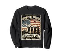 Honor The Fallen Memorial Day Veterans Never Forget US flag Sweatshirt