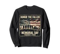 Honor The Fallen Memorial Day Veterans Never Forget US flag Sweatshirt